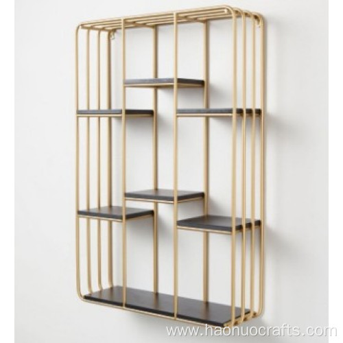 modern living room shelving gold wrought iron bookshelf